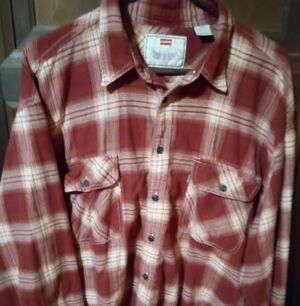Levi's Burgundy Plaid Shirt Size XXL Flannel Shirt